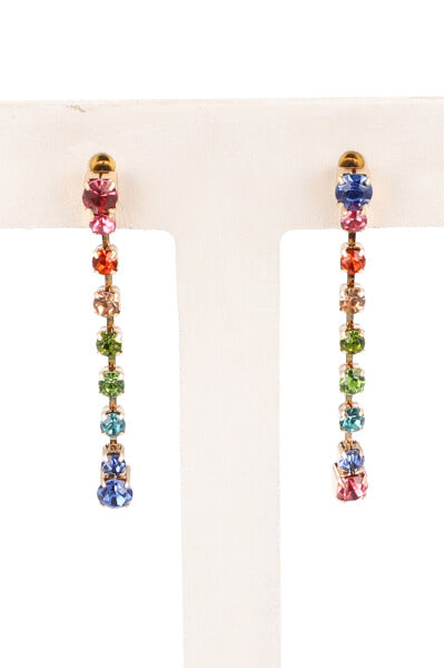 Aretes Cristales Largos ORO