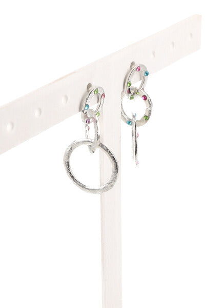 Aretes Multicolor Metal PLATA