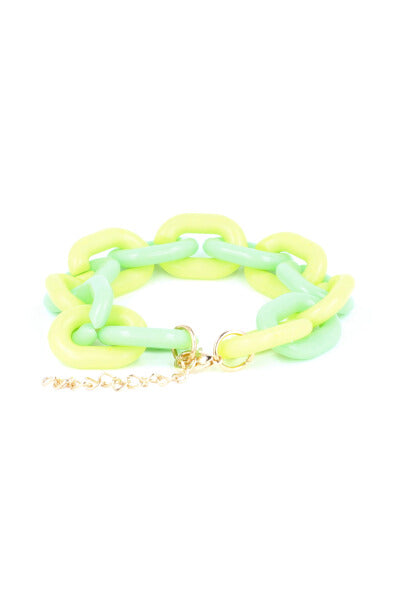 Pulsera Cadena Bicolor AMARILLO