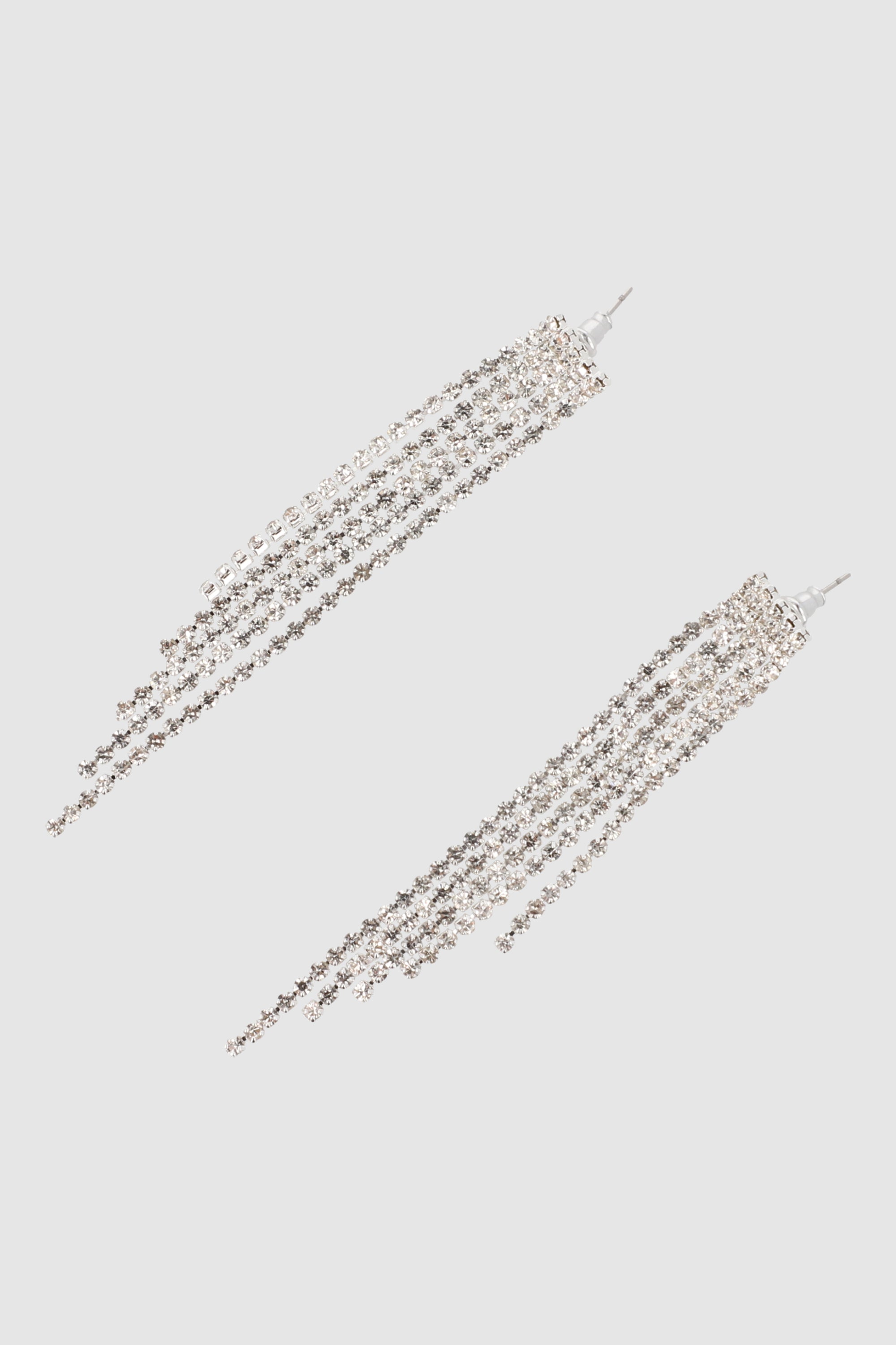 Aretes Largos Brillos PLATA