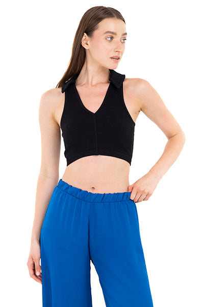 Top seamless cuello polo