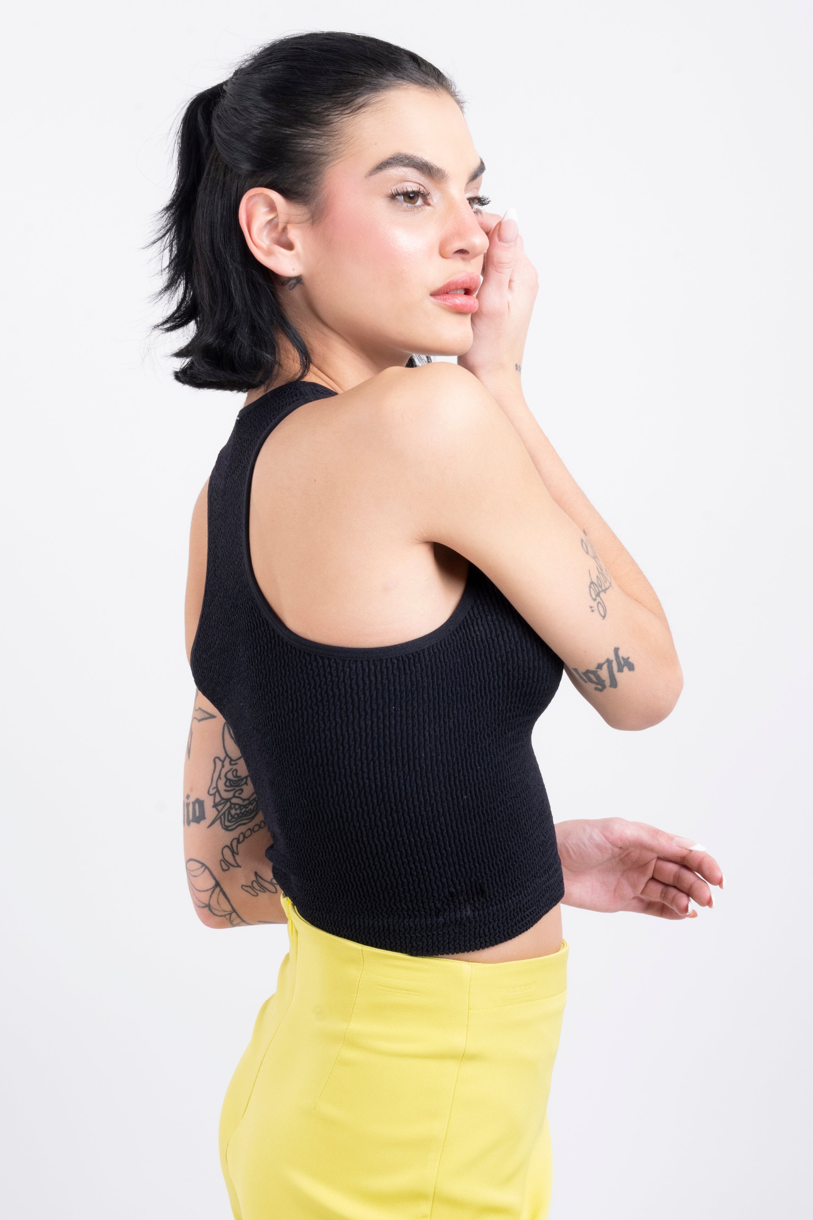 Top tank seamless NEGRO