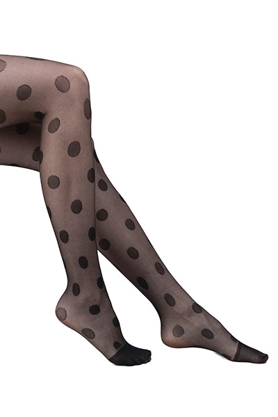 Medias mesh polka dots NEGRO