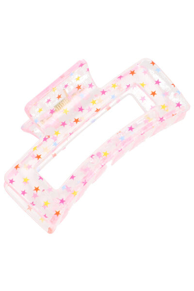 Pinza rectangular estrellas PALO DE ROSA