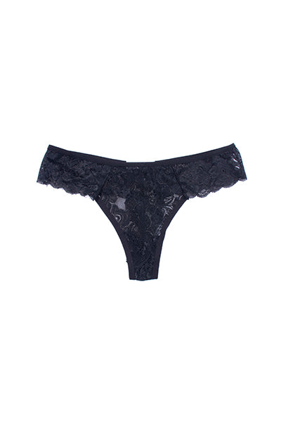 Tanga aberturas delanteras NEGRO