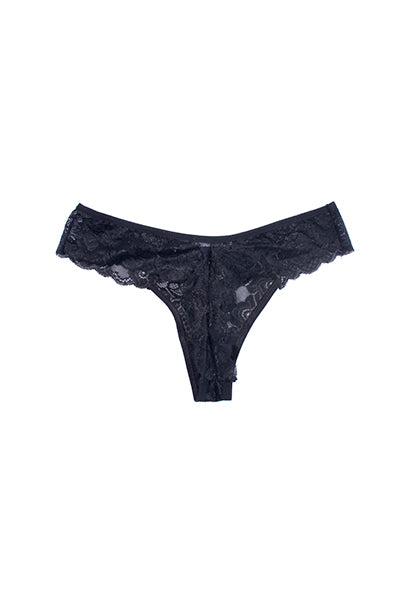 Tanga aberturas delanteras NEGRO