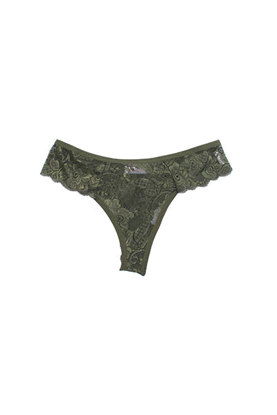 Tanga aberturas delanteras OLIVO