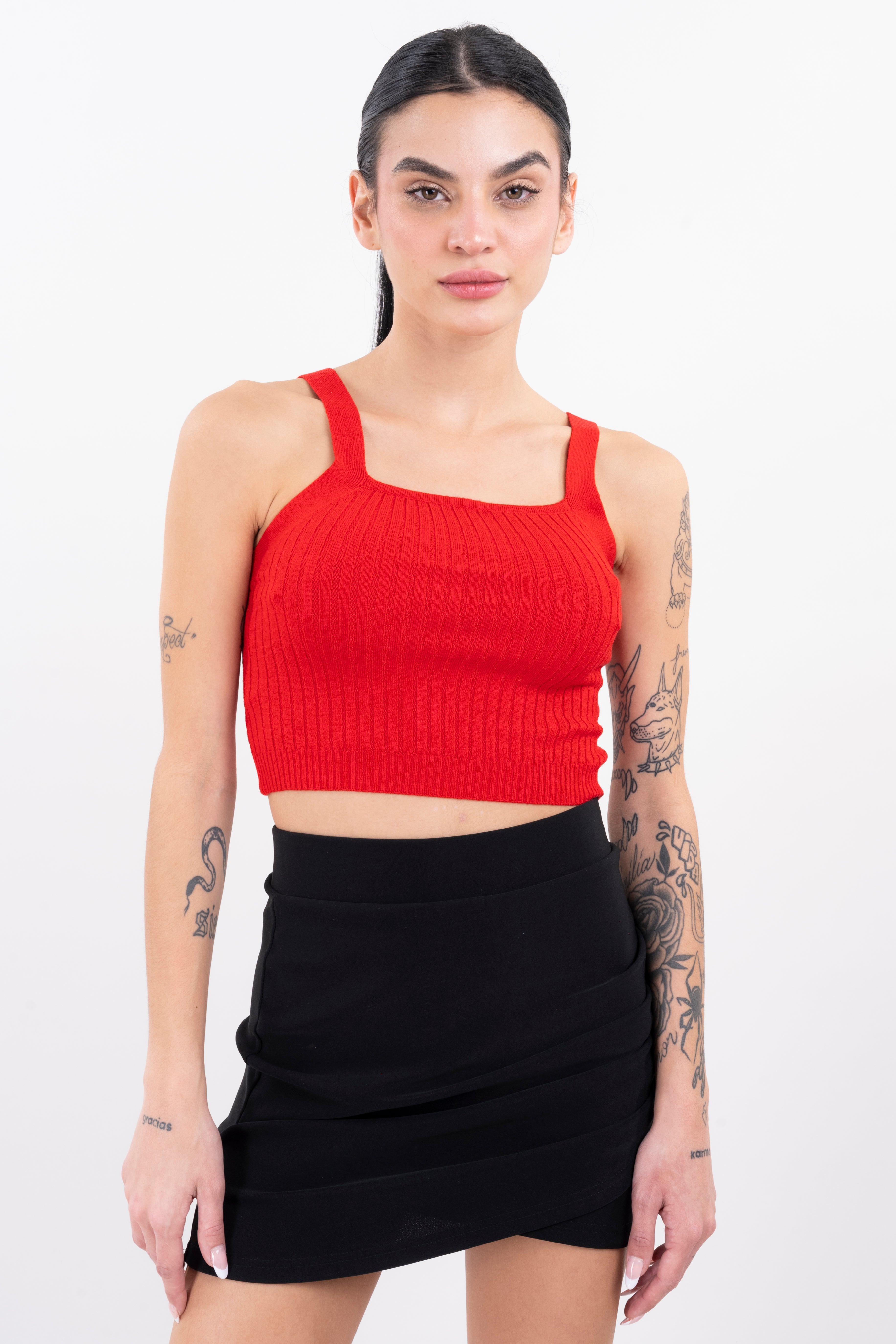 Top punto tirantes anchos ROJO
