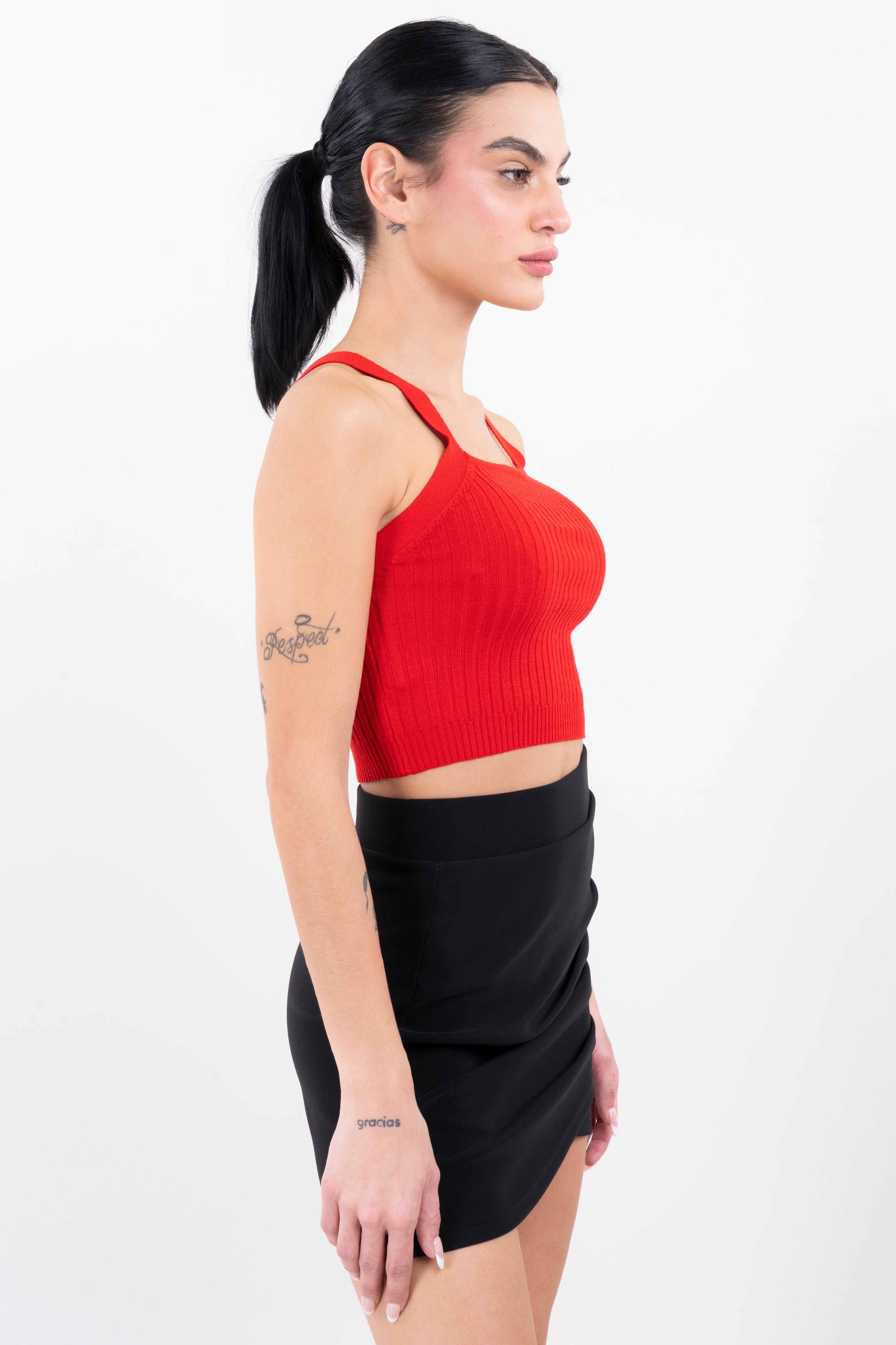 Top punto tirantes anchos ROJO