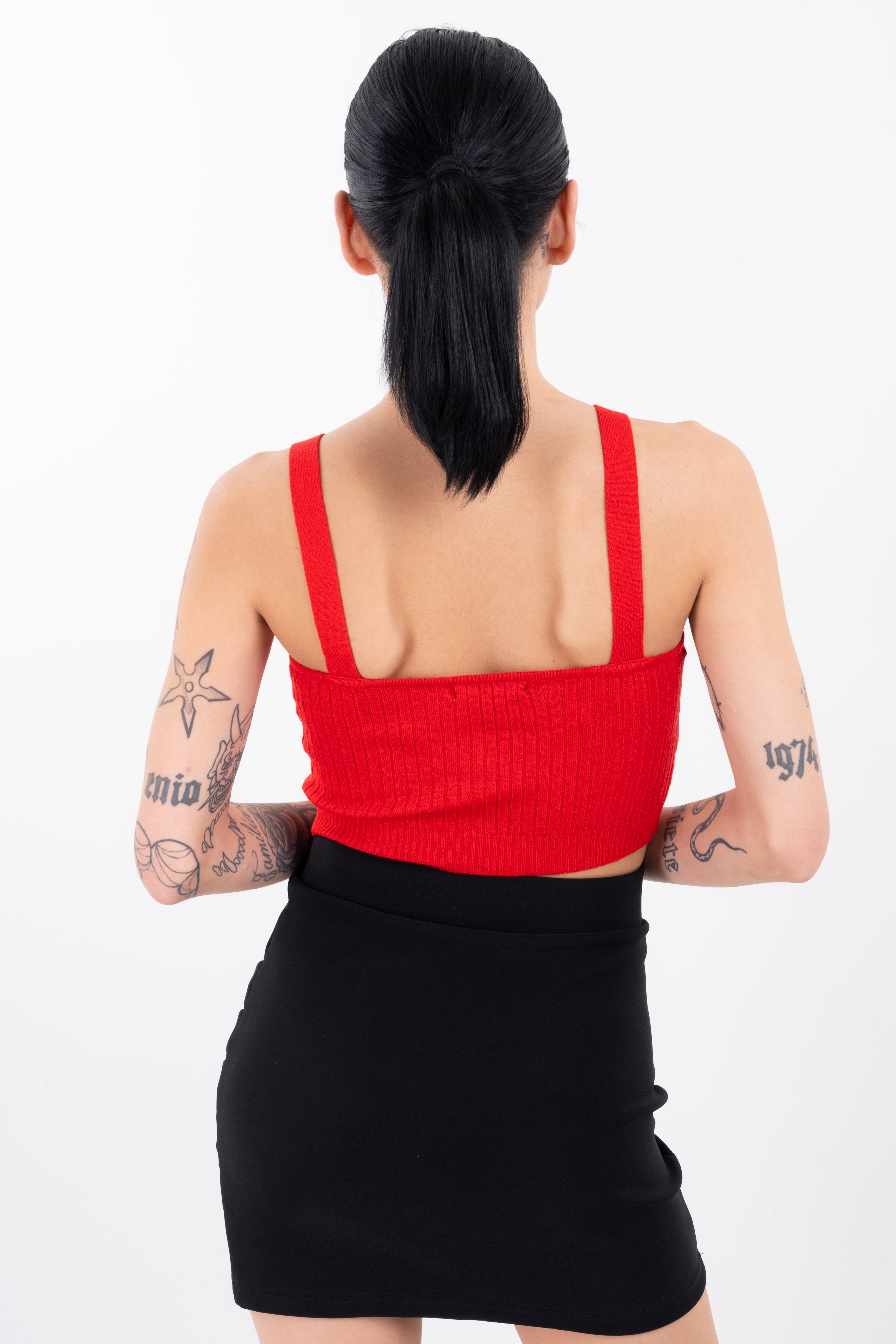 Top punto tirantes anchos ROJO