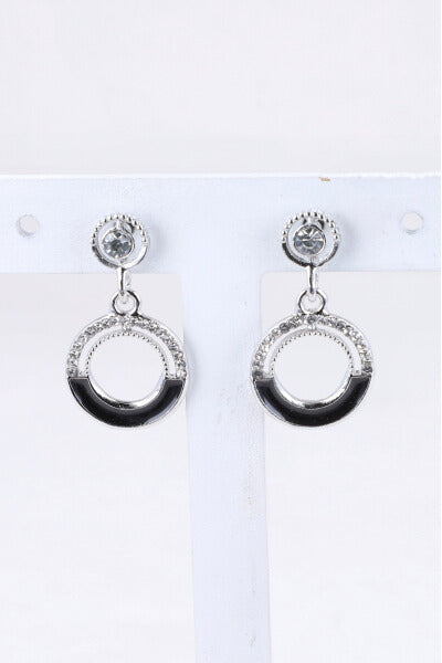 Aretes Circulo Brillos PLATA