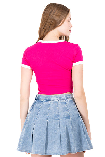 Playera Crop Hongos Lunas FIUSHA