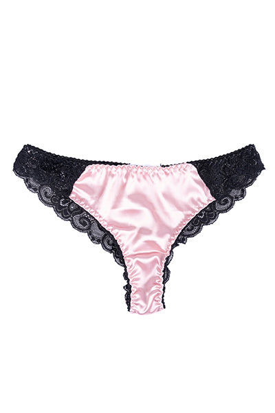 Bikini satín encaje PALO DE ROSA