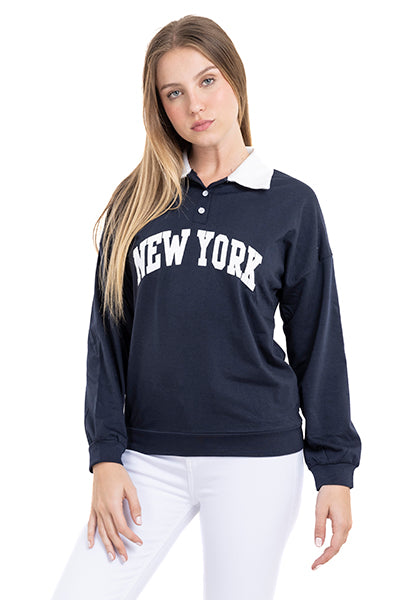 Sudadera polo New York MARINO COMBO