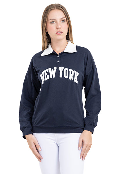Sudadera polo New York MARINO COMBO
