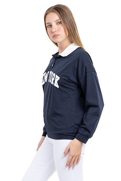 Sudadera polo New York MARINO COMBO