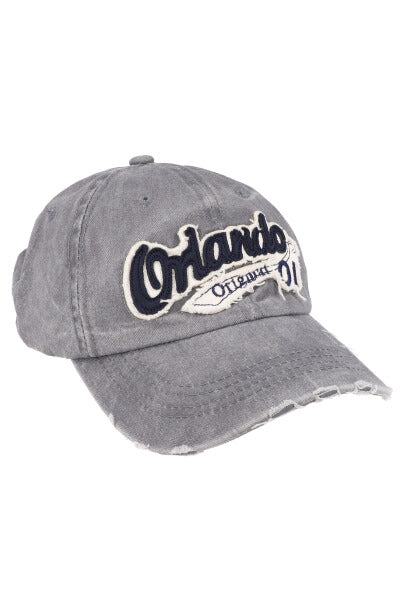 Gorra Desgaste Con Bordado GRIS