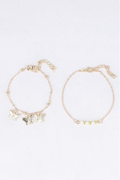 2P Pulsera Mariposas ORO