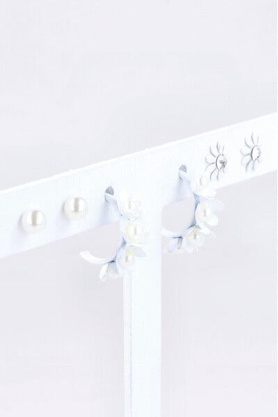 3Pr Arracadas Multiflores BLANCO