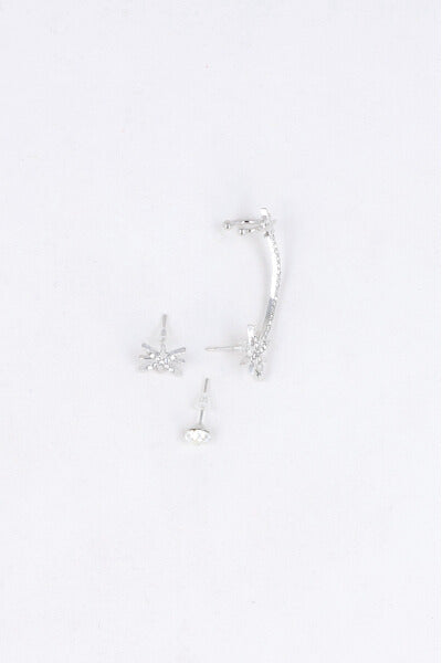3P Earcuff Estrella Brillos PLATA