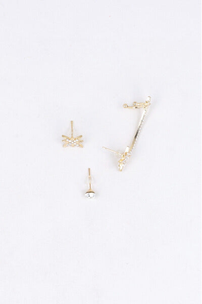 3P Earcuff Estrella Brillos ORO