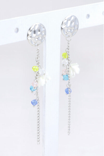 Aretes Circulo Flor PLATA