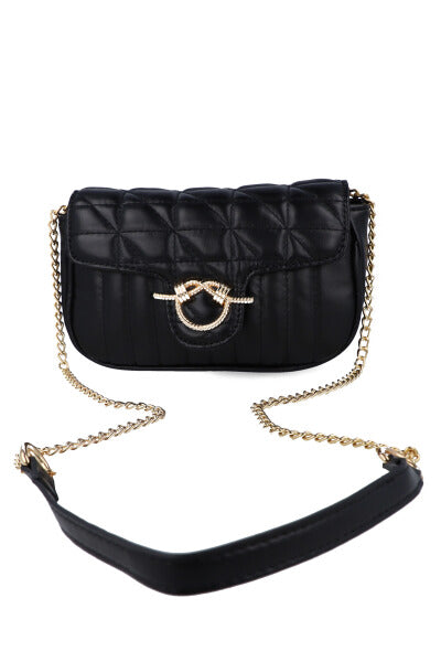 Bolsa midi crossbody capitonada