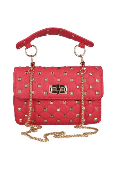 Bolsa crossbody capitonada estoperoles