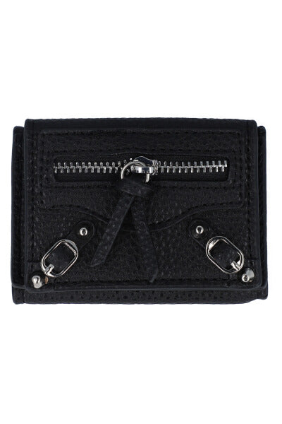 Cartera efecto piel rectangular NEGRO