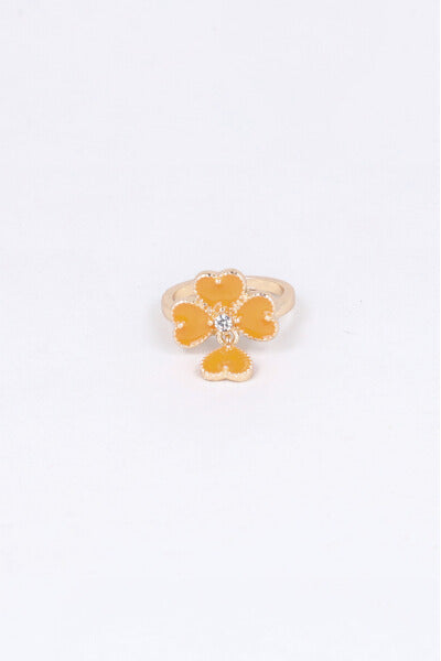 Anillo Trebol Color NARANJA