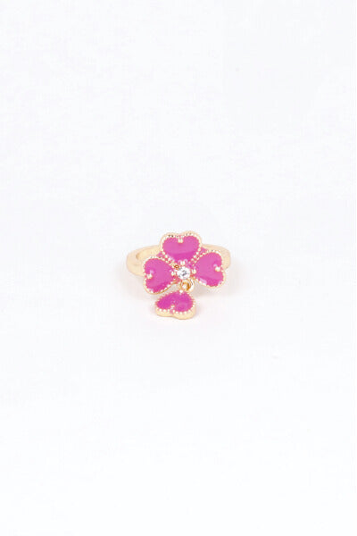 Anillo Trebol Color ROSA