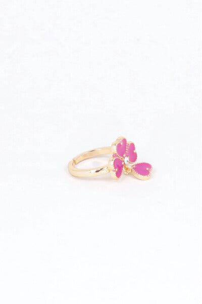 Anillo Trebol Color ROSA