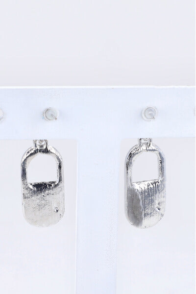 Aretes Ovalo Brillos BLANCO