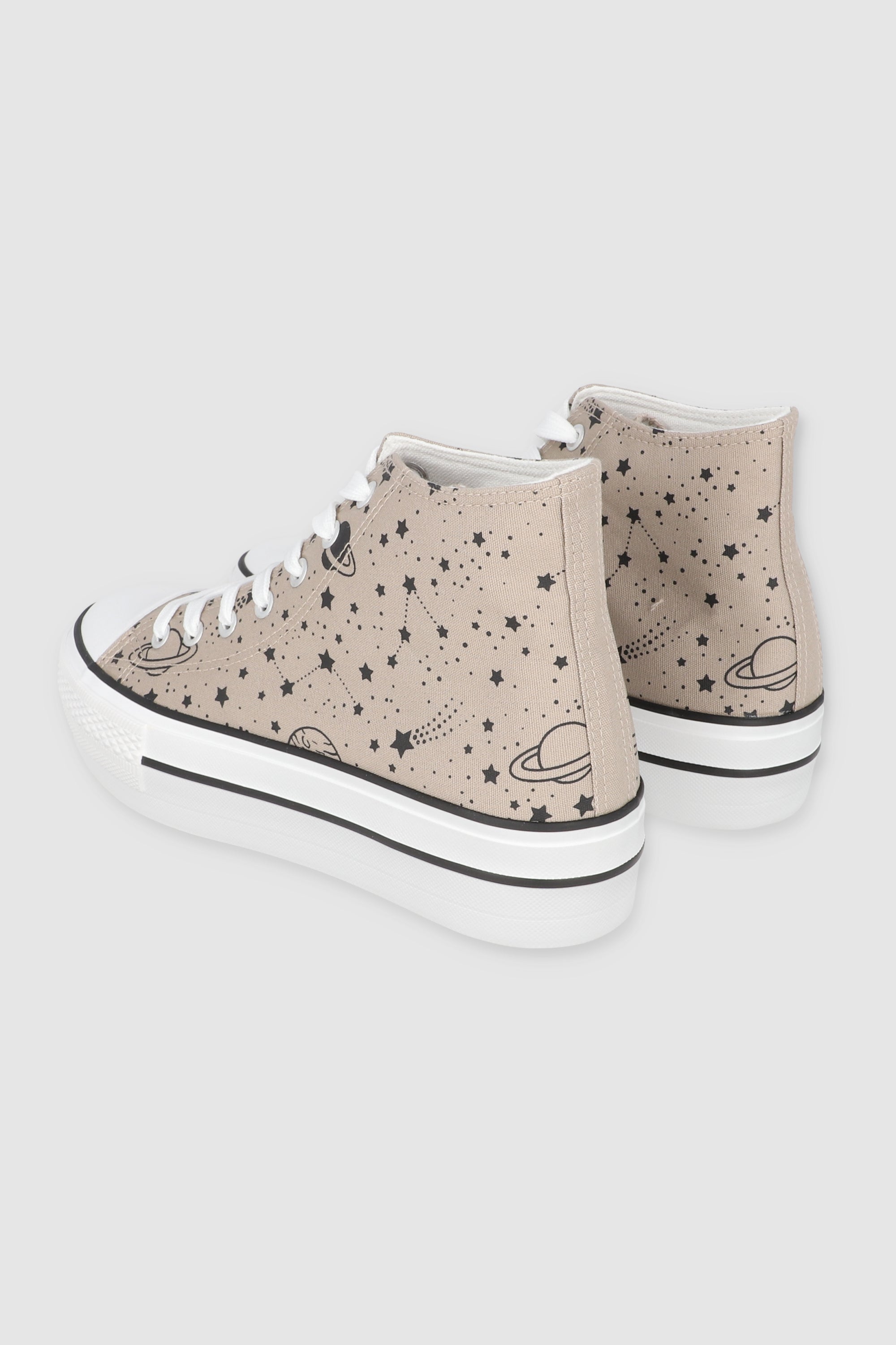 Tenis Canvas Galaxia Plataforma TAUPE