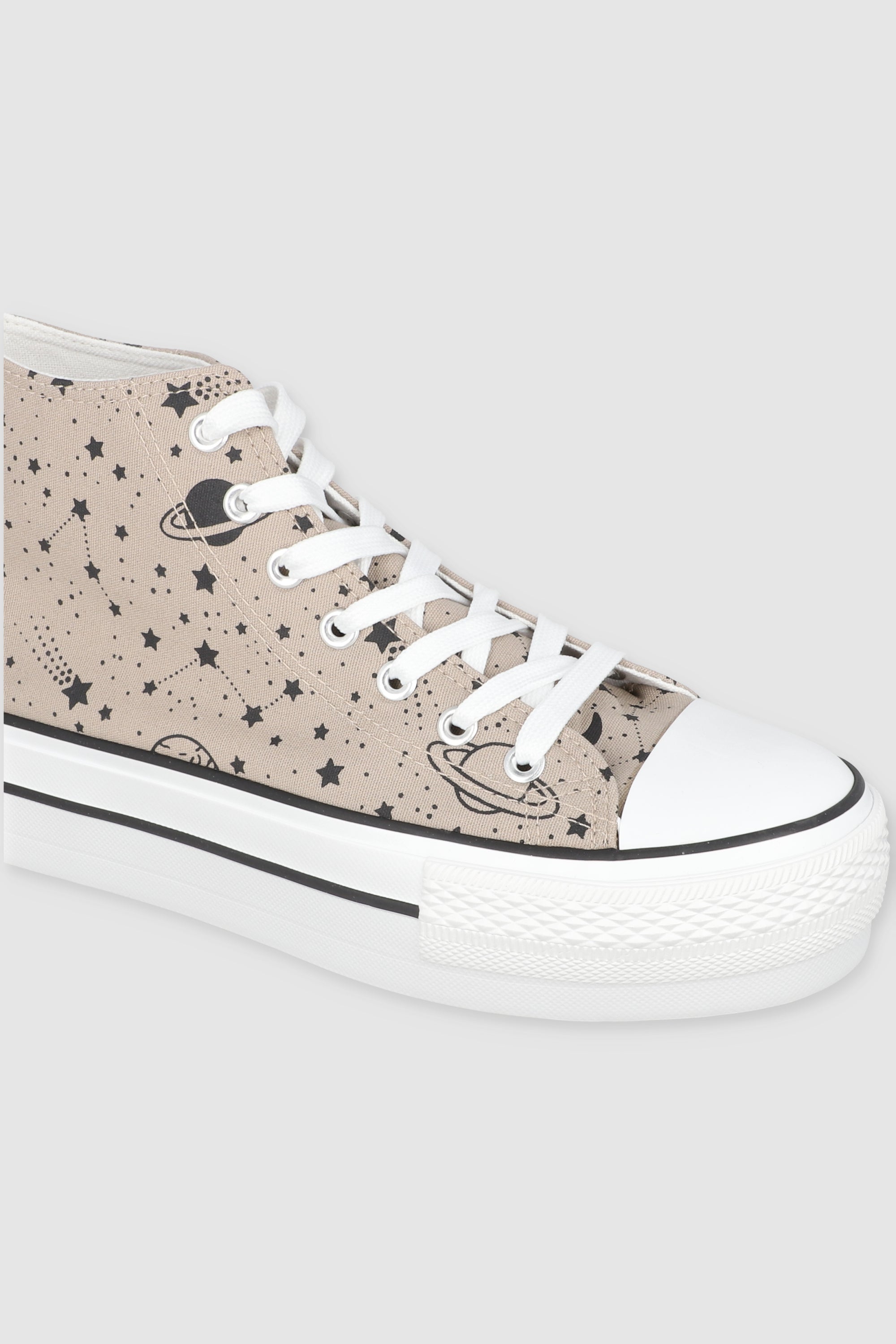 Tenis Canvas Galaxia Plataforma TAUPE