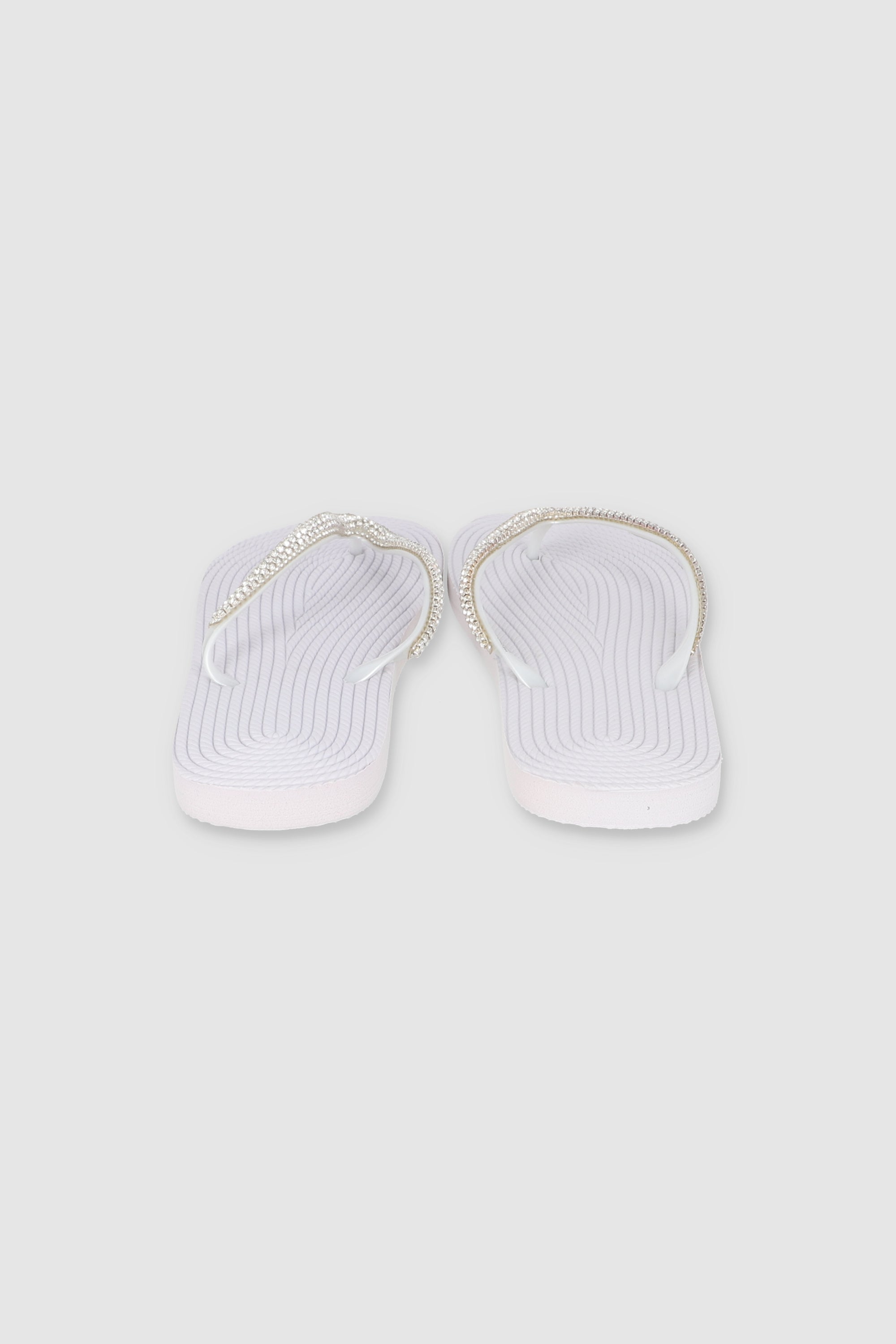 Flip Flops Cintas Brillos BLANCO