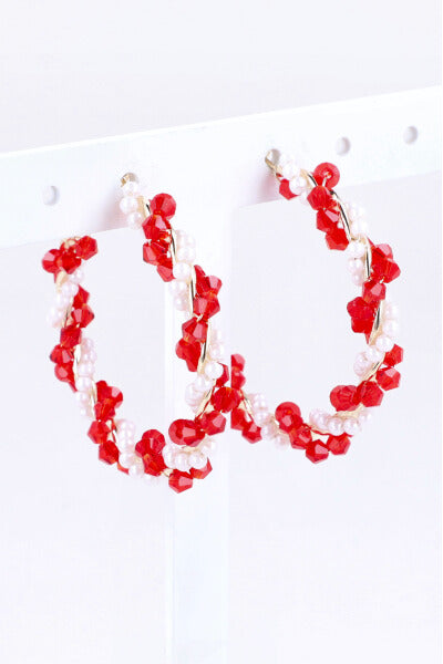 Arracadas Twist Beads ROJO