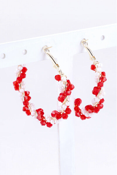 Arracadas Twist Beads ROJO