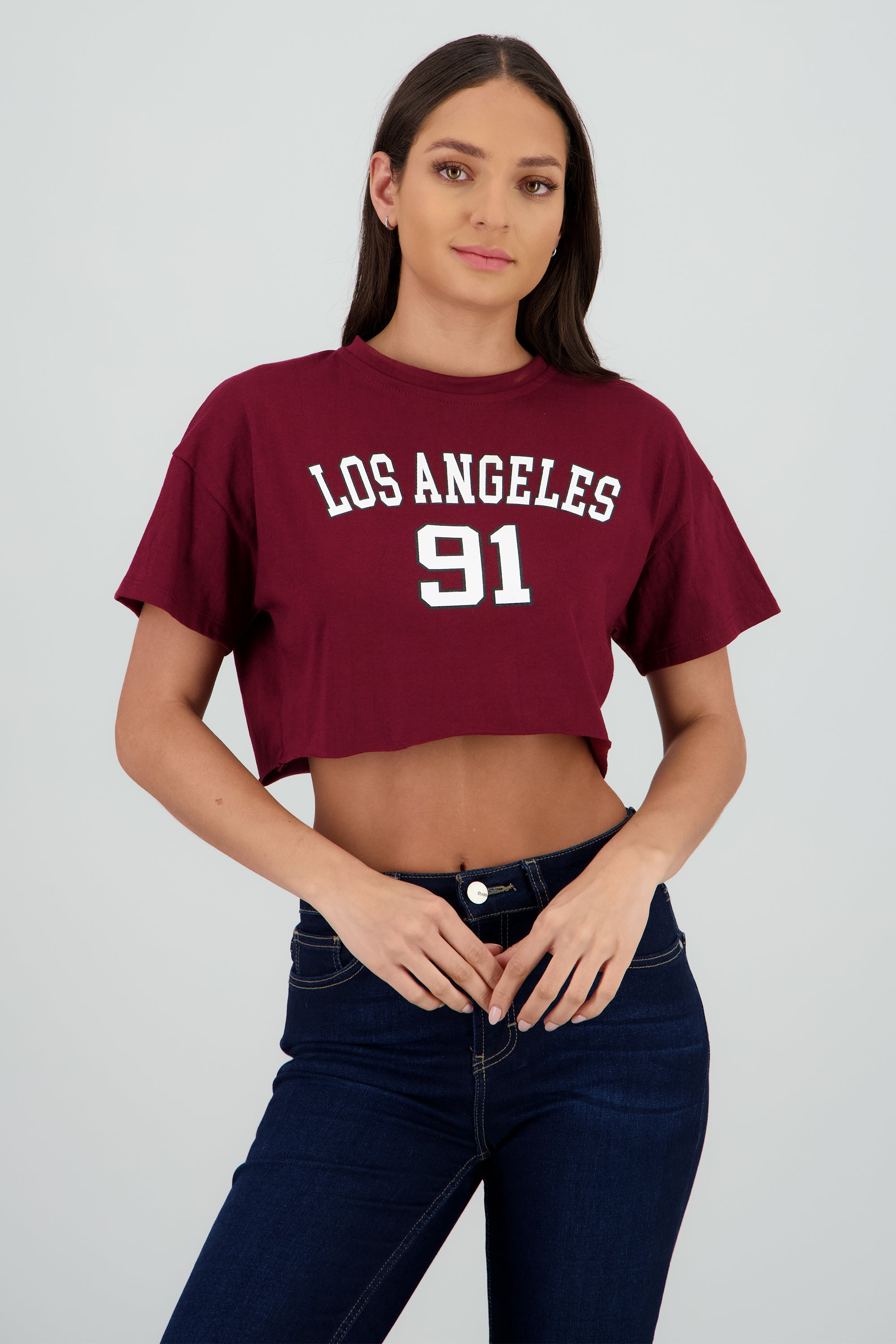 Top Manga Corta Los Angeles CIRUELA