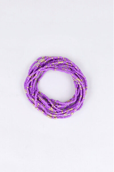 Set Pulseras Chaquiras MORADO