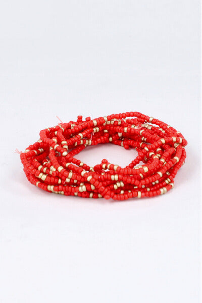Set Pulseras Chaquiras ROJO