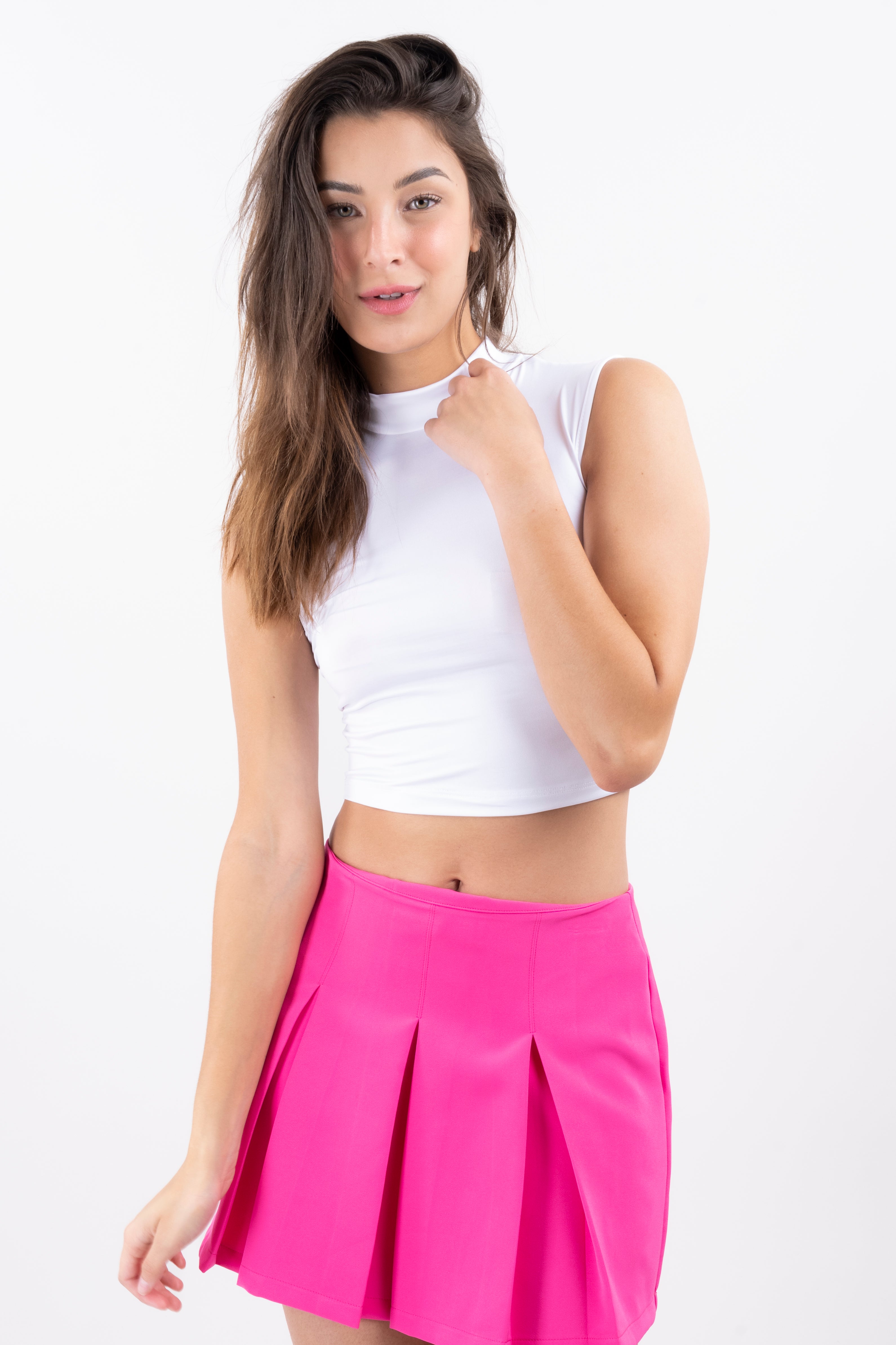 Top tank cuello alto BLANCO