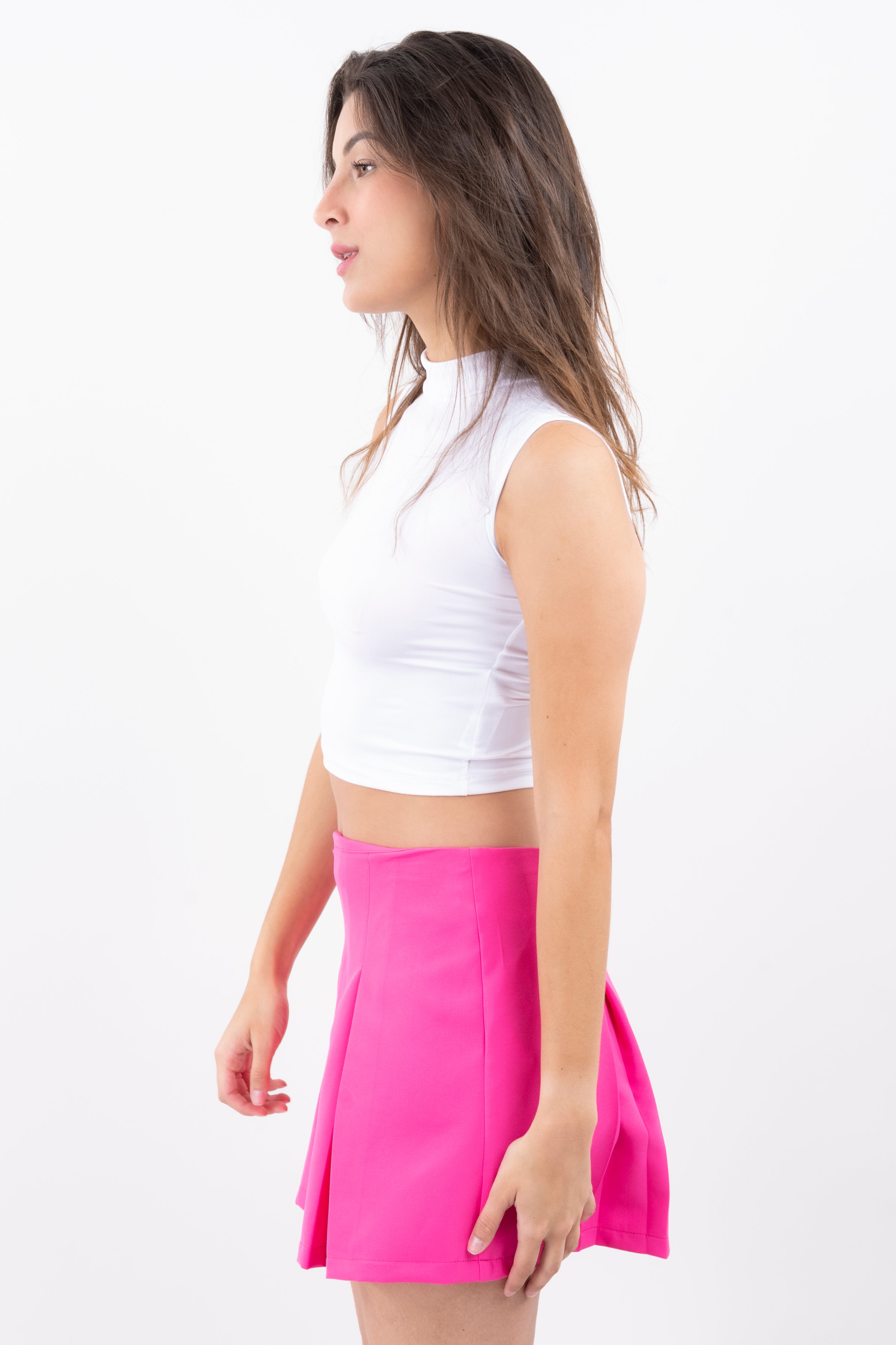 Top tank cuello alto BLANCO