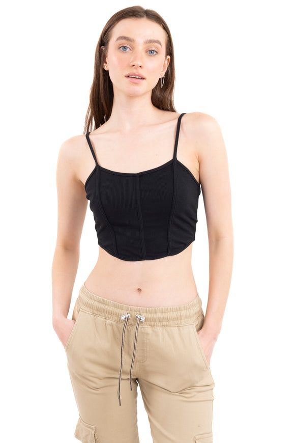 Top crop tirantes bustier