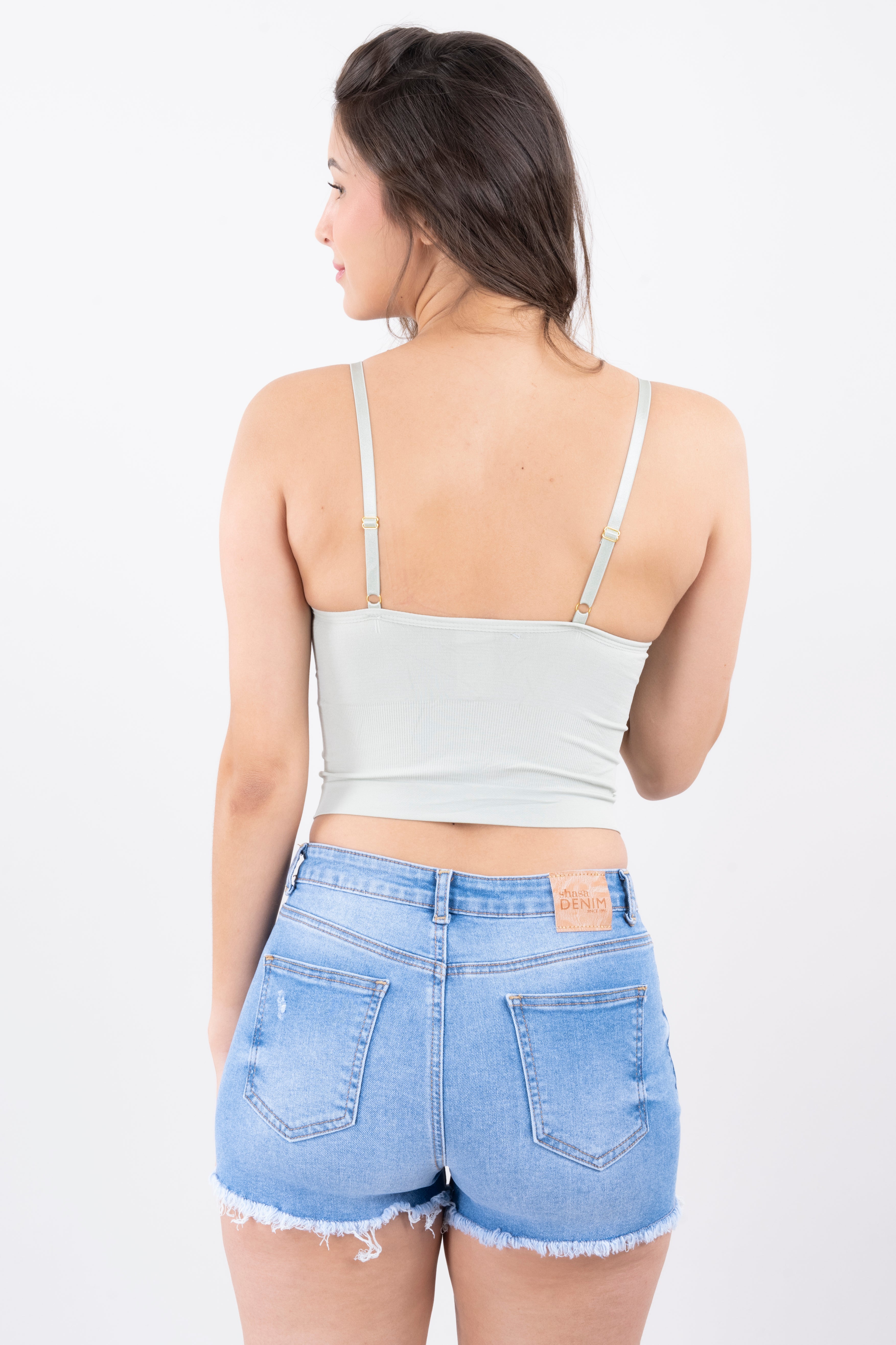 Bralette monocolor cintas cruzadas MENTA