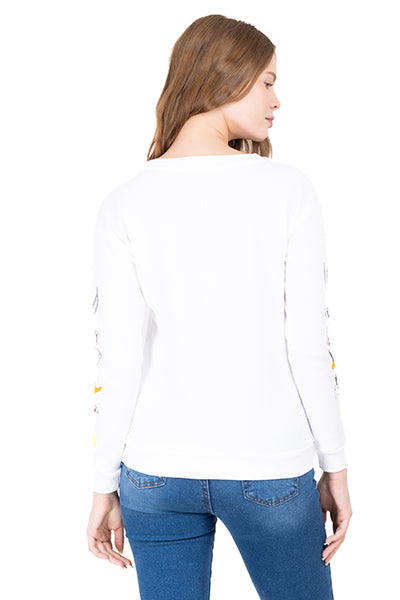 Sudadera Looney Tunes círculo BLANCO COMBO