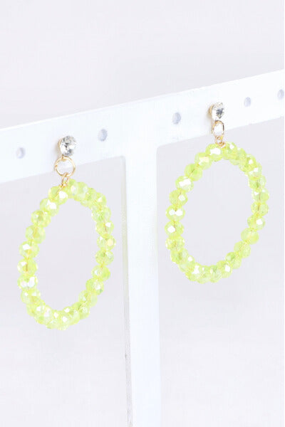 Aretes Brillo Circulo Brillos AMARILLO