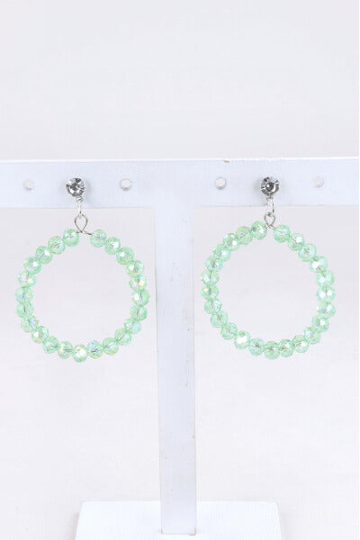 Aretes Brillo Circulo Brillos VERDE