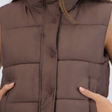 Chaleco crop puffer monocolor