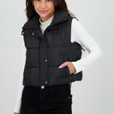 Chaleco crop puffer monocolor